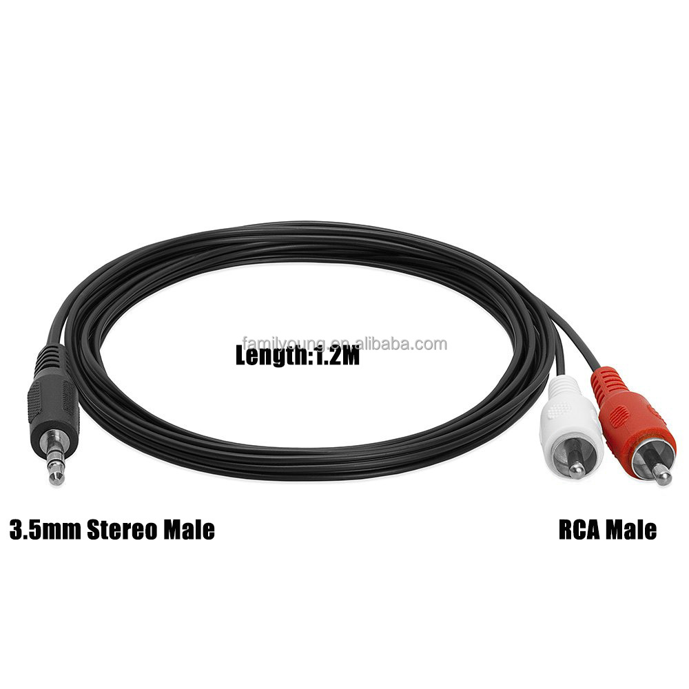 Vention Cavo adattatore audio da 3,5 mm maschio a 2x RCA maschio 8 m BCLBK Nero (8 m, Connettore da 3,5 mm (AUX