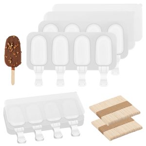 Fabrikneue Silikon-Eisformen für Eis am Stiel – Wiederverwendbare Eisformen aus lebensmittelechtem Silikon für DIY-Gefrierdessen - Product Image 1