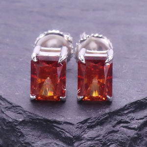 Colorful <b>Earrings</b> <b>Women</b>, Sterling <b>Silver</b> <b>Studs</b>, Red Sandstone <b>Studs</b> <b>for</b> <b>Women</b> - Product Image 2