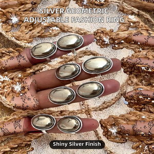 Bague géométrique à double ligne creuse irrégulière en acier inoxydable plaqué argent, unisexe, classique, mariage, design simple et unique, tendance - Product Image 2