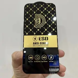 الأكثر مبيعًا تصميم ESD مضاد للسكراتش هاتف محمول زجاج مقسى لهاتف Iphone 15 Pro Max Plus مضاد للخدش