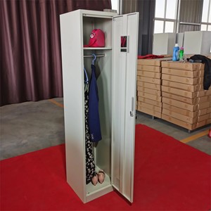 Armario Vertical <span class=keywords><strong>de</strong></span> Acero Metálico <span class=keywords><strong>de</strong></span> Diseño Moderno con Una Puerta, Mueble Práctico para el Hogar, Armario <span class=keywords><strong>de</strong></span> Almacenamiento <span class=keywords><strong>de</strong></span> Ropa - Product Image 4