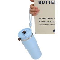 Bouteille isotherme en acier inoxydable de 650 ml pour le quotidien, grande gourde de sport avec infuseur à fruits, tasse de bureau, café, thé, cadeaux d'affaires