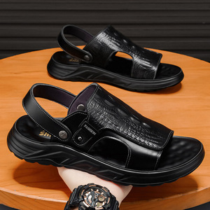 Men's Solid Sports Casual Sandals Lightweight Cushioning Waterproof Breathable Arch <b>Support</b> Outdoor Walking Beach Wear - Product Image 4