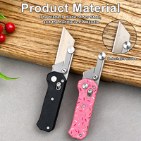 Couteau de poche pliable EDC pour l'extérieur, lames détachables en acier 5Cr, couteau utilitaire avec clip de poche et lames de rechange