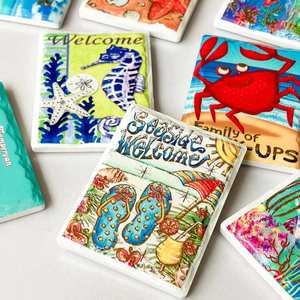 Imanes de Refrigerador Personalizados de Resina y Metal Pintados, Serie Océano, Decoración del Hogar, Tecnología de Estampado, Imanes Promocionales Diarios - Product Image 4