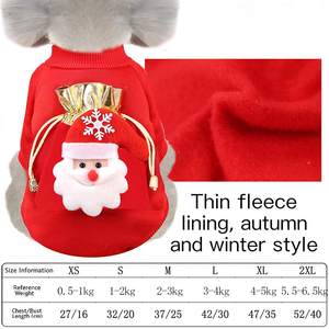 Disfraz <span class=keywords><strong>de</strong></span> Perro para Navidad, Capa Verde con Pompones para Mascotas, Ropa Festiva para Perros y Gatos - Product Image 5