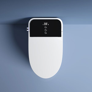 Abattant de toilettes intelligent moderne avec pulvérisation d'eau automatique et chauffage du siège pour WC publics à cuvette allongée et télécommande - Product Image 3