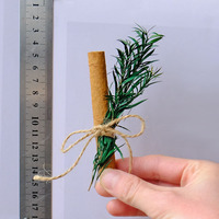 Petit bouquet de fleurs de gypsophile séchées naturelles, décoration éternelle pour mariage, remise de diplôme, broche, enveloppe, invitation, marque-page, cadeau