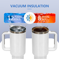 Entrepôt américain RTS 20 Pack 40oz 2.0 Tasse à double paroi en acier inoxydable à isolation sous vide grande capacité pour sublimation avec poignée