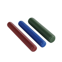 Boulons à tête hexagonale ASTM A193 B7 revêtus de PTFE, tiges filetées en téflon bleu M20 M24, fixations haute résistance pour bride pétrolière et gazière