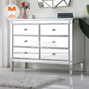 Vente directe en usine d'une commode en verre miroir moderne et compétitive avec ligne en <span class=keywords><strong>bois</strong></span> - Product Image 3