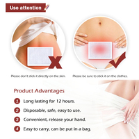 Patch chauffant menstruel à activation par l'air, durable 12 heures, jetable, pour soulager les crampes menstruelles, compresse chaude