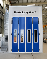 Cabine de peinture pour camions et bus sur mesure de 12m à 18m, grande salle de peinture électrique/diesel pour camions