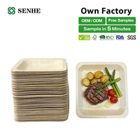 Assiettes en bois jetables, nouveau style, certifiées FDA, en peuplier, prix usine compétitif, pour les marchés des États-Unis et de l'Asie du Sud-Est