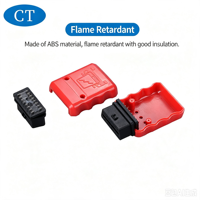 Conector OBD2 para Automóvil, Cabezal Macho en Ángulo de 90 Grados con Carcasa de Diagnóstico Roja, Conector Rojo de 90 Grados