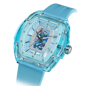 Montres <span class=keywords><strong>TSAR</strong></span> BOMBA pour femmes, avec cristal saphir, résistantes à l'eau 3BAR, bracelet en caoutchouc tonneau - Product Image 3