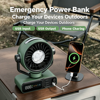 Nuevo Ventilador Portátil de 20000mAh para Camping y Escritorio, Recargable, con Control Remoto, Sin Aspas, 43 Horas de Funcionamiento, Banco de Energía, Luz Nocturna