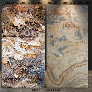 Revestimiento de Pared de Ágata Otoñal India 122x244 cm Panel Decorativo de Piedra Natural Contemporáneo - Product Image 1