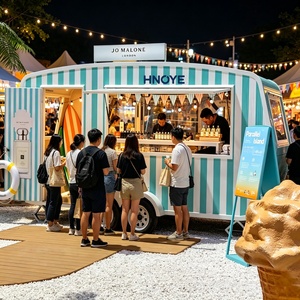 Minicamioneta de Cocina Eléctrica, Carrito de Comida Rápida, Quiosco Móvil para Gelato y Helado - Product Image 1