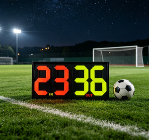 Tabellone Segnapunti Elettronico Portatile a 4 Cifre con Doppia Faccia e Cambio Manuale per Partite di Calcio - Product Image 2