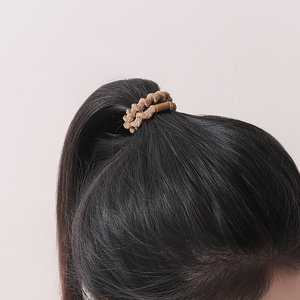 Élastique à cheveux en tissu pour queue de cheval, couleur unie, version audacieuse, usage quotidien - Product Image 3
