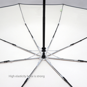 Parapluie de voyage de 25 pouces à 8 baleines, parapluie pliant entièrement automatique avec bande réfléchissante, parapluie anti-vent et anti-UV pour le soleil et la pluie - Product Image 6