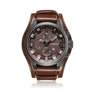 Curren Marke Luxus Relojes Männer Business Date Uhren Quarz Wasserdichte Sport Herrenmode Vintage Leder uhr