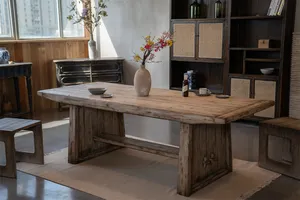 Винтажная ретро-мебель в французском стиле, стол из переработанной белой сосны, деревянный стол, деревенский обеденный стол, деревянные обеденные столы