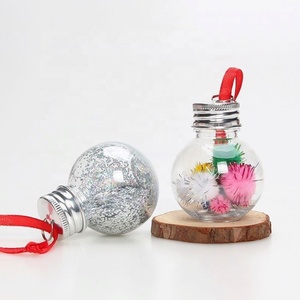 Boule de Noël en plastique à suspendre, décoration pour arbre, thé au lait, jus, boissons froides, eau, bonbons, bouteilles, décorations de mariage et de fête - Product Image 1