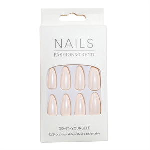 <span class=keywords><strong>Faux</strong></span> ongles en résine de luxe de style européen et américain, motif étoiles françaises, à presser - Product Image 4