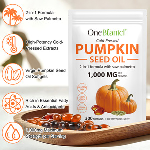 Atacado Vegan <span class=keywords><strong>Pumpkin</strong></span> <span class=keywords><strong>Seed</strong></span> <span class=keywords><strong>Oil</strong></span> <span class=keywords><strong>Softgel</strong></span> com Saw Palmetto Herbal Suplemento Cold Pressed <span class=keywords><strong>Pumpkin</strong></span> <span class=keywords><strong>Seed</strong></span> <span class=keywords><strong>Oil</strong></span> <span class=keywords><strong>Softgel</strong></span> 300 contagens - Product Image 2