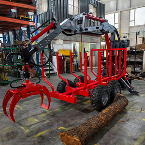 Remolque <span class=keywords><strong>Forestal</strong></span> Reforzado Personalizado STR <span class=keywords><strong>con</strong></span> Grúa para Transporte de Troncos y Equipo de Remolque <span class=keywords><strong>Forestal</strong></span> - Product Image 3