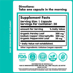 OEM Tiktok Venta caliente Fuente de fábrica Cápsula de clorofila con hoja de perejil orgánico Cuerpo Cápsulas mágicas Cápsula de clorofila - Product Image 6