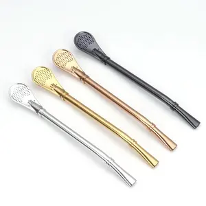 Extra Short Reusable Stainless Steel Drink Straws for Cocktails, Small Glasses or Cups, Gold