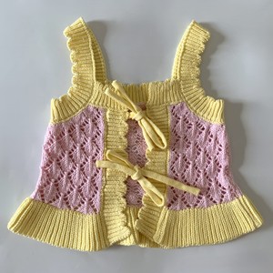 100% Katoenen Baby Gebreide Truien Comfortabel Zacht Hol Breien Vest Voor Kinderen Dagelijks Gebruik Voor Lente-En Zomerseizoenen - Product Image 1