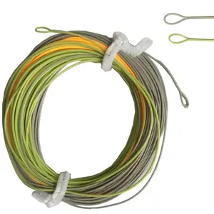 Ligne de pêche à la mouche flottante avec 2 boucles soudées, poids vers l'avant, 3-9F/S, 100 pieds, pointe coulante, matériau en nylon, rivière, lac, ruisseau, longueur 1000 m - Product Image 1