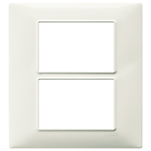 Vimar Ivory Wall <b>Switch</b> <b>Plate</b> 2 Gang Rectangular For Indoor Use - Product Image 1