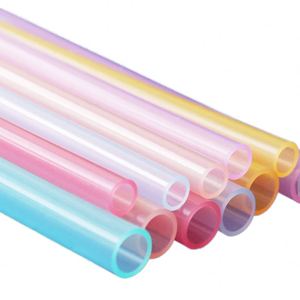 3pcs BPA-Free <b>Reusable</b> Transparent Brush Silicone Soft Drinking <b>Straws</b> with Cleaning Brush Set Bar Party Kitchen Supplies - Product Image 1