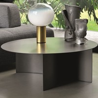 Table basse en acier de style italien minimaliste, durable et compacte, pour salon, style Wabi-sabi moderne, aucun assemblage requis