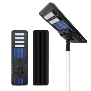 Lampadaires solaires tout-en-un avec boîtier de batterie mobile et panneau solaire monocristallin bifacial - Product Image 1