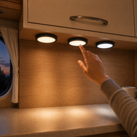 Éclairage de comptoir à intensité variable CCT, lampe de lecture intérieure pour caravane, camping-car, lumière tactile à intensité variable pour camping-car
