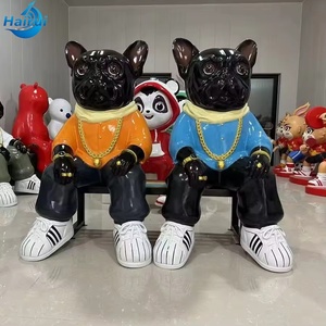 Vente flash : Statues en résine grandeur nature, sculpture de <span class=keywords><strong>chien</strong></span> de dessin animé en résine, décoration de la maison, décoration de Noël en extérieur, décoration de magasin - Product Image 3