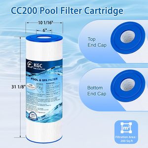 Cartouche de filtre de piscine PJ200s Pleatco remplace PAP200 Unicel C-9483 200 Sq. Pack de 1 pièce - Product Image 2