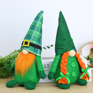 St. <span class=keywords><strong>Patrick</strong></span>'s Day Irisches Festival Partyzubehör Rudolph der Grüne Elf Cartoon Plüschpuppe Ornament aus Polyestergewebe - Product Image 2