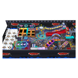 Equipo de Juegos Interior para Niños de Estilo Cyberpunk Futurista con Tobogán, Trampolín y Circuito Ninja para Centro de Entretenimiento Comercial - Product Image 3