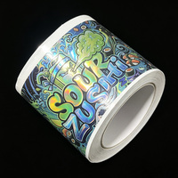 Étiquettes de dessin animé 3D UV personnalisées, autocollants de dessin animé haut de gamme, impression adhésive en rouleau gaufrée mate inversée