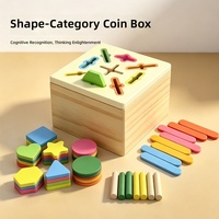 Jouet de tri de formes Montessori en bois, blocs géométriques, jeu d'association, boîte à pièces éducative sensorielle pour tout-petits