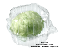 Boîte à emporter jetable en PET transparent bol à légumes salade en plastique chou conteneur pour animaux de compagnie boîte à légumes