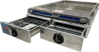 Système de tiroirs coulissants robustes en aluminium sur mesure pour benne de pick-up, pour le rangement d'outils